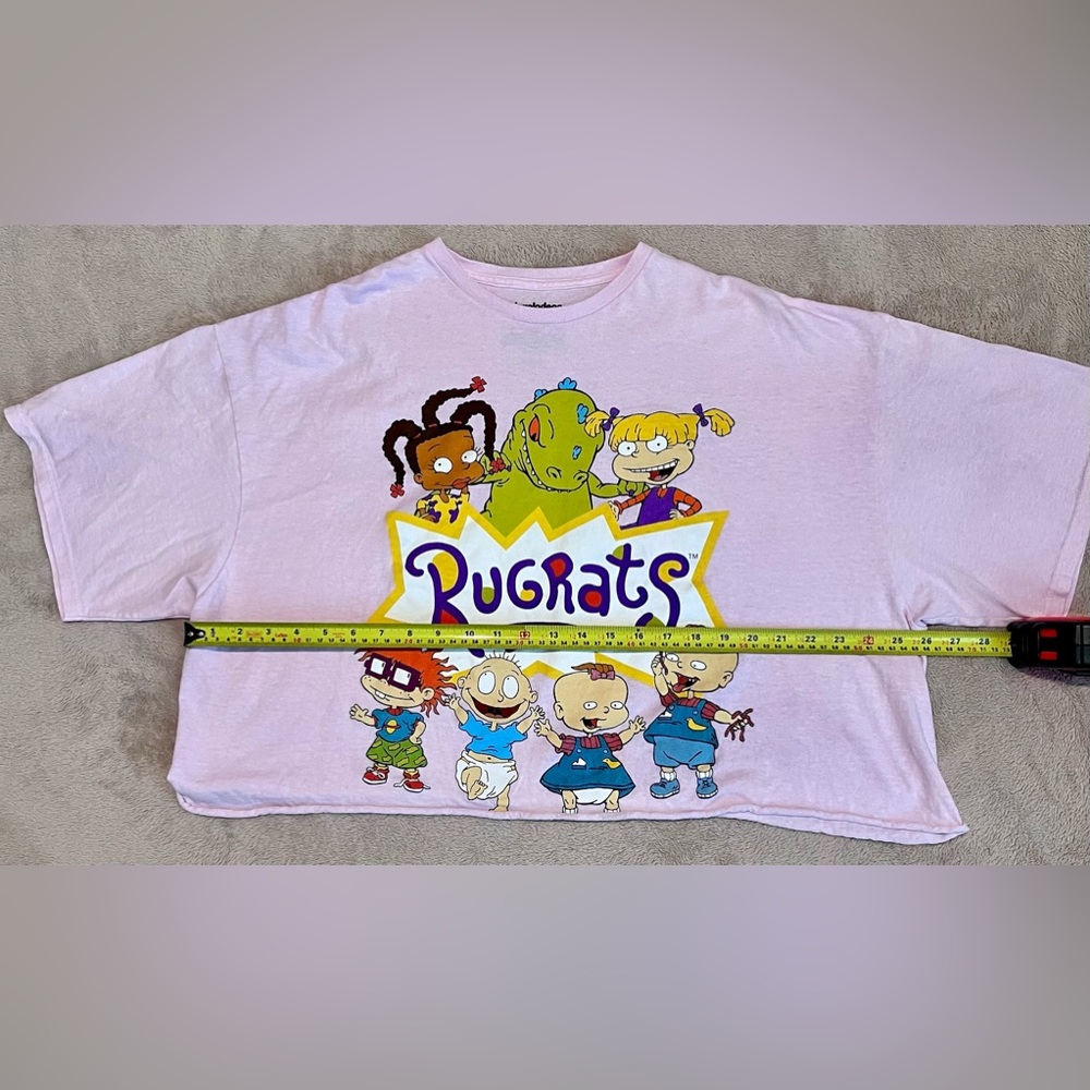 Nickelodeon Rugrats women's pink short sleeve crop top size 3X